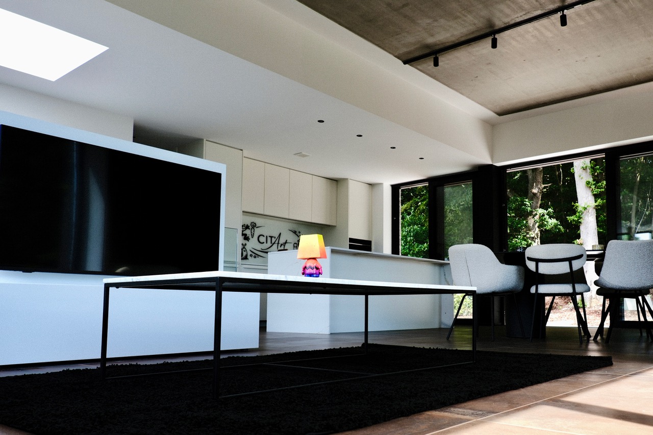 Intérieur design du gîte Cit'Art ouvert sur la nature à Namur